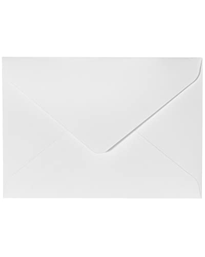 Umschläge 100 Stück DIN C6,11,4 x 16,2 cm,130 g/m² Briefumschläge Kuvert Briefkuvert Briefhülle Grußkarten Einladung Geburtstagskarten Nassklebung Spitzklappe Umschläge（Reines Weiß） von Noa Home Deco
