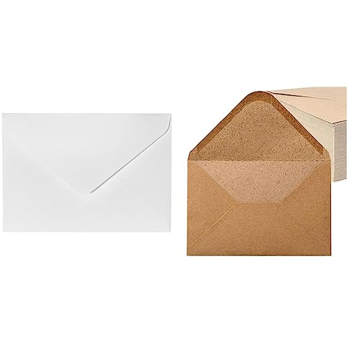 Umschläge 100 Stück DIN C6,11,4 x 16,2 cm,130 g/m² Briefumschläge Kuvert Briefkuvert Briefhülle & Kraftpapier Umschläge 100 Stück 130 g/m² Briefumschläge Kuvert Briefkuvert Briefhülle von Noa Home Deco