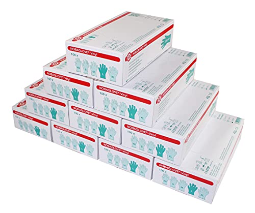 Nobaglove Vinyl Puderfrei Einmalhandschuhe, Größe L, 10 x 100 = 1000 Stück Nobaglove Vinyl Puderfrei Einmalhandschuhe, Größe L, 10 x 100 = 1000 Stück von Noba Verbandmittel