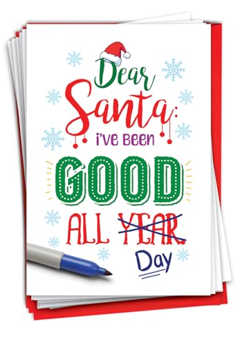NobleWorks, Good All Day – 12 lustige Weihnachtskarten in Box – Großpackung C10753XSG-B12x1 von NobleWorks