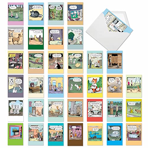 NobleWorks,36 sortierte Box-Set lustige Geburtstagskarten, je 1 Stück) Humor B-Day Grußkarte Bulk Variety Pack für Männer und Frauen,Cake Time AC9375BDG-B1x36 von NobleWorks