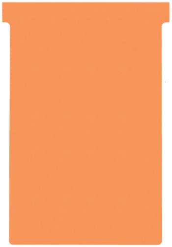 Nobo 2004009 Kartentafel Zubehör T-Karten, Index 4, 100 Stück, orange von Nobo