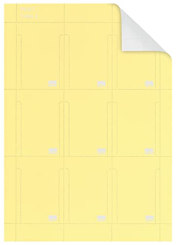 Nobo 2402004 Kartentafel-Zubehör T-Karten, Größe 2, 20 Stück, gelb von Nobo