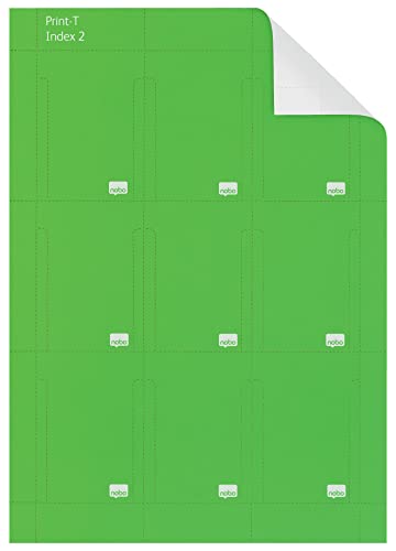 Nobo 2402005 Kartentafel-Zubehör T-Karten, Größe 2, 20 Stück, grün von Nobo