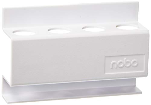 Nobo 35038046 Markerhalter für Magnettafel Standard für 4 Boardmarker, 1.8 cm, 1 Stück, weiß von Nobo