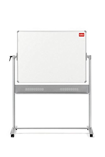 Nobo Basic mobile Weißwandtafel aus Melamin (doppelseitig, Tafelmaß 1200 x 900mm) von Nobo