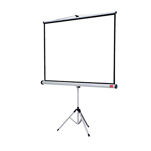 Nobo Beamer-Leinwand mit Dreibeinstativ, Projektorleinwand mit brillant weißer Oberfläche, mit Standfuß, tragbar und freistehend, 1750 x 1325 mm, 1902396 von Nobo