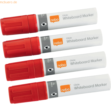 Nobo Boardmarker Glide Keilspitze VE=4 Stück rot Nobo Boardmarker Glide Keilspitze VE=4 Stück rot von Nobo