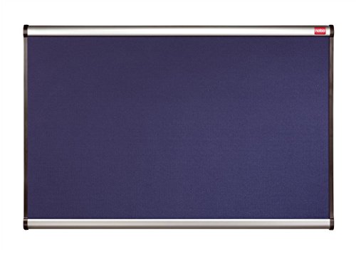 Nobo D Mesh Textilpinnwand (120 x 90 mm, Aluminiumrahmen) blau von Nobo