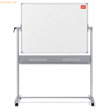 Nobo Dreh-Weißwandtafel Basic Mobil Melamin Aluminiumrahmen 120x90cm w von Nobo