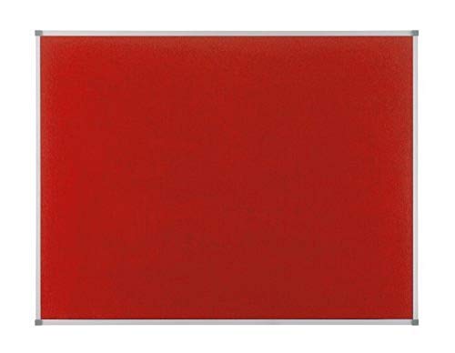 Nobo Elipse 1902260 Pinnwand Filz (Aluminiumrahmen, 1200 x 900 mm) rot von Nobo