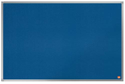 Nobo Filz-Notiztafel, 60 x 90 cm, Aluminiumrahmen, Traditionelle Eckmontage, Blau, Essence-Serie, 1915203 von Nobo