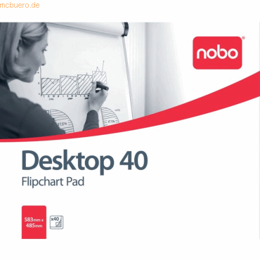Nobo Flipchartblock Blanko DIN B1 580x485mm 40 Blatt weiß Nobo Flipchartblock Blanko DIN B1 580x485mm 40 Blatt weiß von Nobo