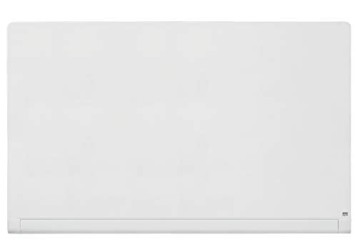 Nobo Glas Magnet-Whiteboard mit kaschiertem Stiftehalter, 1900 x 1000 mm, InvisaMount Befestigungssystem, Impression Pro, Brillantweiß, 1905193 von Nobo