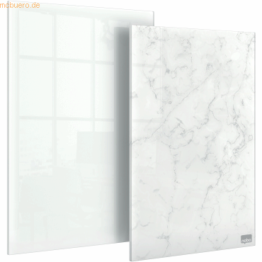 Nobo Glaswhiteboard 152x230mm VE=2 Stück marmor/weiß von Nobo