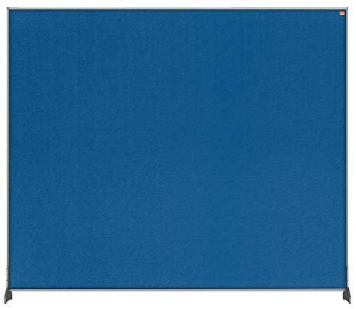 Nobo Impression Pro Schreibtisch-Trennwand, Schutztrennwand für Social Distancing, Hygieneschutz, Filz, Blau, 1200x1000mm, 1915506 von Nobo