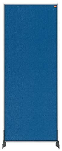Nobo Impression Pro Schreibtisch-Trennwand, Schutztrennwand für Social Distancing, Hygieneschutz, Filz, Blau, 400x1000mm, 1915509 von Nobo