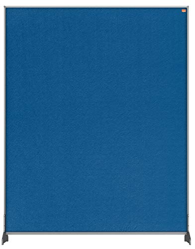 Nobo Impression Pro Schreibtisch-Trennwand, Schutztrennwand für Social Distancing, Hygieneschutz, Filz, Blau, 800x1000mm, 1915507 von Nobo