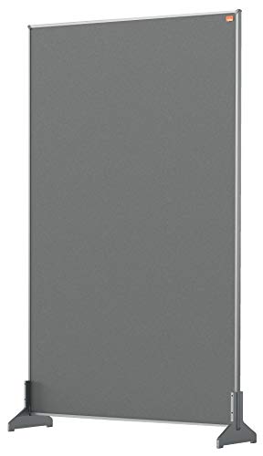 Nobo Impression Pro Schreibtisch-Trennwand, Schutztrennwand für Social Distancing, Hygieneschutz, Filz, Grau, 600x1000mm, 1915503 von Nobo