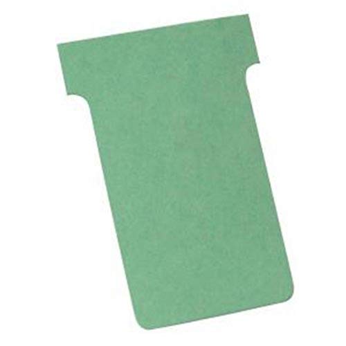 Nobo Kartentafel Zubehör T-Karten in Blisterverpackung, Größe 2, 100 Stück, grün von Nobo