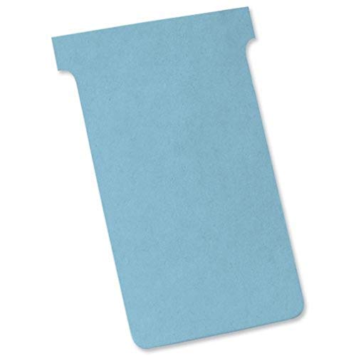 Nobo Kartentafel Zubehör T-Karten in Blisterverpackung, Größe 3, 100 Stück, blau von Nobo