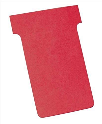 Nobo Kartentafel Zubehör T-Karten in Blisterverpackung, Größe 3, 100 Stück, rot von Nobo