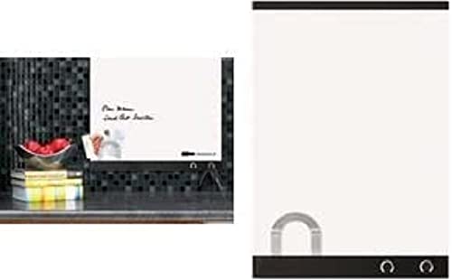 Nobo Kleines Magnetisches Whiteboard mit Notiz-Clip, Rahmenlos, Wandmontage, Hochformat oder Querformat, Zuhause/Büro, 430 x 580 mm, 1903859 von Nobo