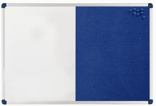 Nobo Kombitafel Whiteboard/Filzpinnwand (90x60 cm) blau von Nobo