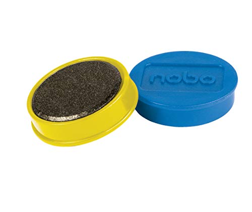 Nobo Magnete für magnetisches Whiteboards, 10 Stück, 32 mm, Mehrfarbig, 1915304 von Nobo