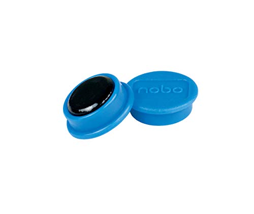 Nobo Magnete für magnetisches Whiteboards, 8 Stück, 20 mm, Blau, 1901443 von Nobo