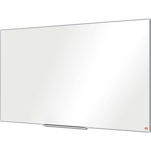 Nobo Magnetisches Widescreen-Nanostahl-Clean-Whiteboard mit Stiftablage, 1220 x 690 mm, Schlanker Zierrahmen, InvisaMount-Montagesystem, Impression Pro, Weiß, 1915255 Nobo Magnetisches Widescreen-Nanostahl-Clean-Whiteboard mit Stiftablage, 1220 x 690 mm, Schlanker Zierrahmen, InvisaMount-Montagesystem, Impression Pro, Weiß, 1915255 von Nobo