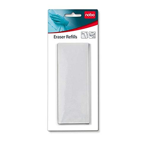 Nobo Nachfüll-Pads für Whiteboard-Tafelwischer, 10 Stück, Ideal für Dry Wipe Oberflächen, 1901434 Nobo Nachfüll-Pads für Whiteboard-Tafelwischer, 10 Stück, Ideal für Dry Wipe Oberflächen, 1901434 von Nobo