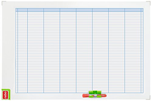 Nobo Performance 3048201 Planungstafel (Monatsplanungsraster, magnetisch/beschreibbar, 900 x 600 mm) von Nobo