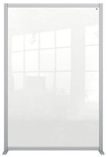Nobo Premium Plus Stellwand aus Acryl, 1,8m hoch, Modularer Spuck-, Nies- und Hustschutz, Hygienewand, 1200x1800mm, durchsichtig, 1915515 von Nobo