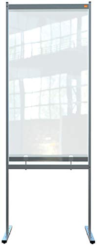 Nobo Stellwand, 2 m hoher, durchsichtiger Raumteiler aus PVC-Folie, Hygieneschutz, Premium Plus, 780x2060mm, 1915558 von Nobo