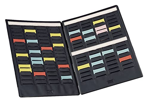 Nobo T-Karten Mini Planungsset, tragbar, Haftnotizen Set mit 2 Klappen mit 4 Spalten und 135 Slots, Größe 1,5, 3084000 von Nobo