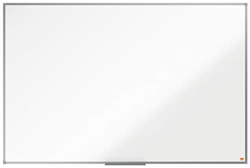 Nobo nicht-magnetisches Melamin Whiteboard, 100 x 150 cm, Aluminiumrahmen, Traditionelle Eckmontage, Inkl. Stiftablage, Weiß, Essence-Serie, 1915207 von Nobo