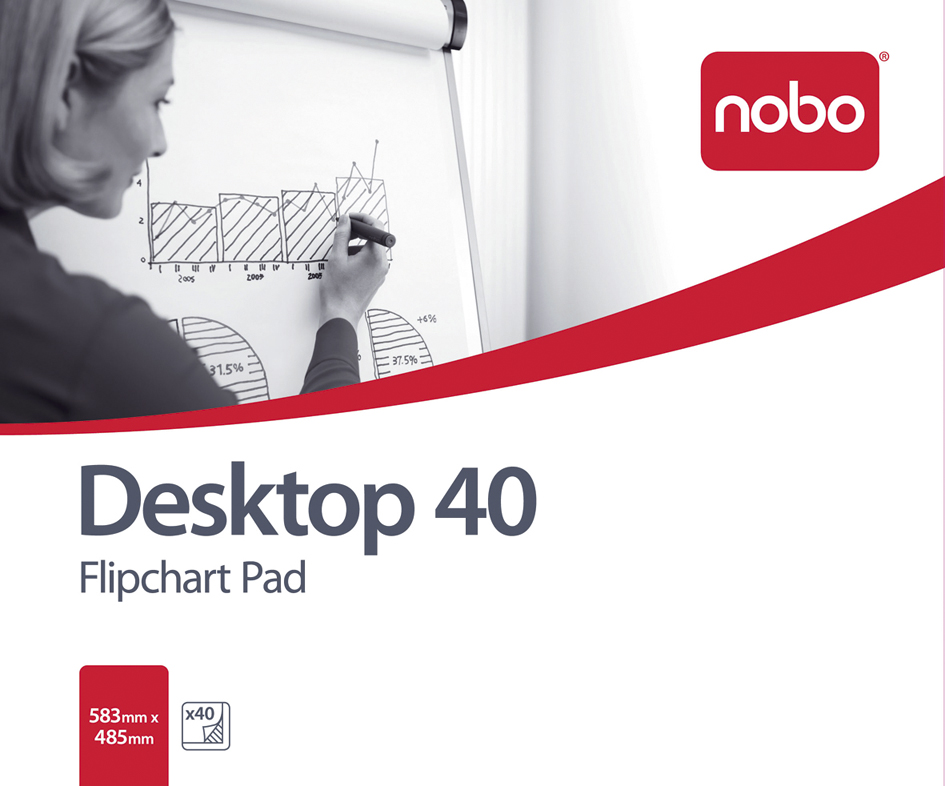 nobo Flipchart-Block, Format: DIN B1, (B)584 x (H)483 mm von Nobo