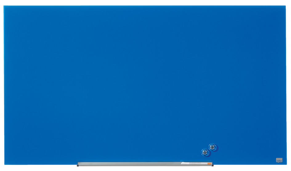 nobo Glas-Magnettafel Impression Pro Widescreen, 57, , blau von Nobo