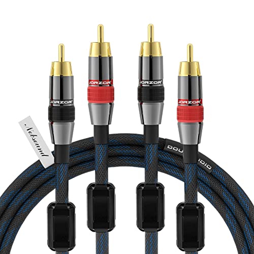 2×RCA Male to 2×RCA Male Stereo Audio Cable Cord Gold-plated for Home Theater(1 m & 3.3 ft) von Nobsound