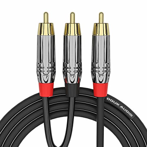 Nobsound 1-Male zu 2-Male RCA Audiokabel für Subwoofer/Amplifier, Gold-Plattiert (1 m & 3.3 ft) von Nobsound