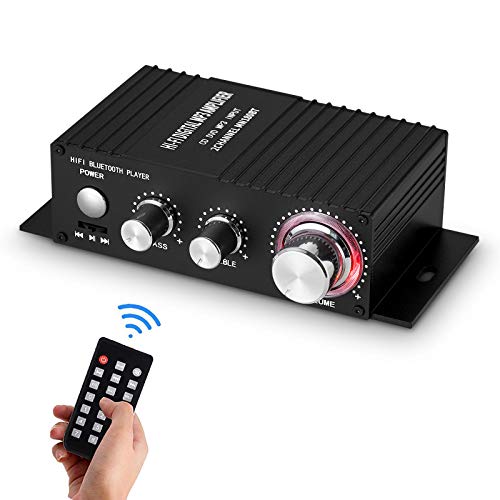 Mini Bluetooth Audio Verstärker Empfänger Stereo Endstufe Remote USB Music Player mit Netzteil von Nobsound