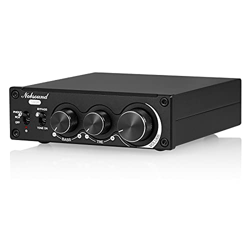 Nobsound 1002P Mini HiFi Stereo Verstärker TPA3221 Digitalverstärker Desktop Audio Leistungsverstärker 100W×2, MM Phono-Verstärker für Plattenspieler von Nobsound