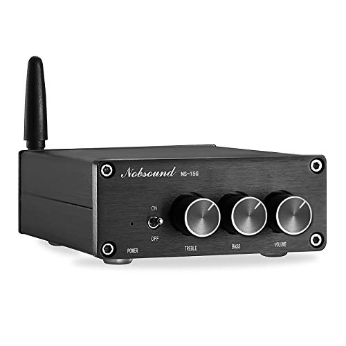 Nobsound Bluetooth Verstärker, Mini 200W (100W×2) TPA3116 Amp Digital Amplifier, HiFi Stereo Class D Power Verstärker mit Netzteil (NS-15G) von Nobsound