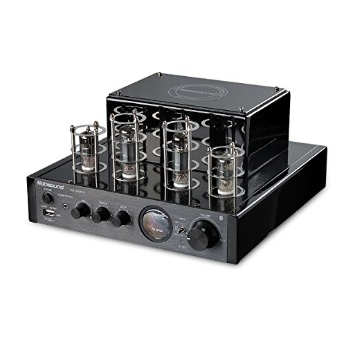 Nobsound MS-10D MKII Hybird Tube Verstärker mit Bluetooth/USB/Kopfhörer für HiFi (Schwarz) von Nobsound