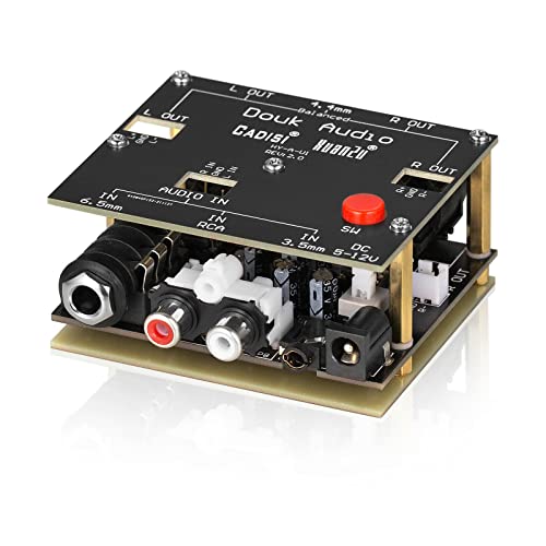 Nobsound Mini Audiokonverter Single-Ended to Balanced Audio Converter Cinch / 3,5/6,5 mm auf XLR / 4,4 mm Adapter für DIY-Verstärker von Nobsound