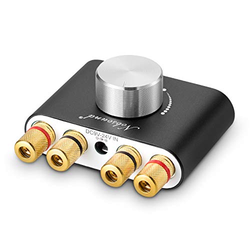 Nobsound Mini Bluetooth 5.0 Digital Power Amplifier HiFi Stereo Verstärker 2.0 Kanal 50W×2 Endstufe Wireless Audio Receiver mit Netzteil (schwarz) von Nobsound