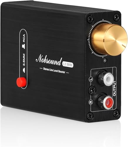 Nobsound Mini Stereo Line Level Booster Verstärker Audio Vorverstärker 20dB Verstärkung + Lautstärkeregler (L1MINI) von Nobsound