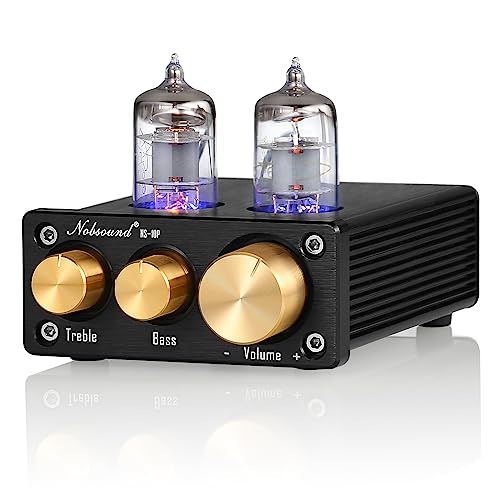 Nobsound NS-10P Mini Vorverstärker Valve Tube Preamp Audio Hi-Fi Stereo Röhrenvorverstärker mit Höhen Bass Regler von Nobsound