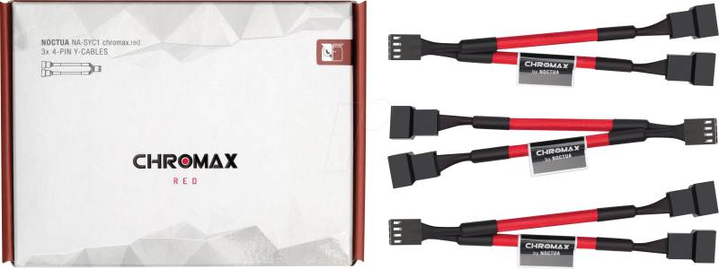 NO NA-SYC1 RT - NOCTUA 3x30 cm 4-Pin Y-Lüfteranschlusskabel, rot von Noctua